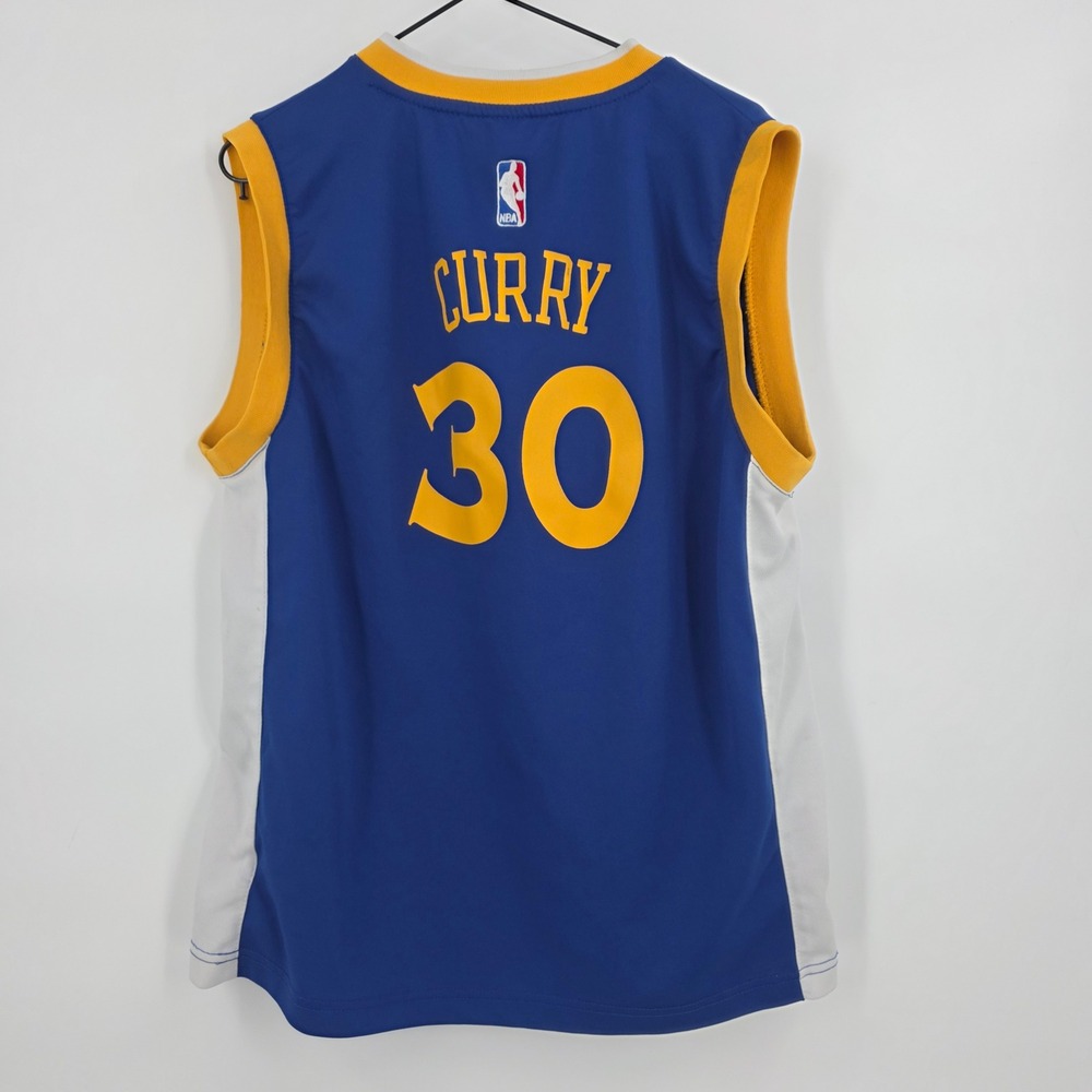 ADIDAS STEPH CURRY GOLDEN STATE WARRIORS JERSEY YOUTH LARGE 14-16 BLUE NBA 30 - Picture 5 of 12